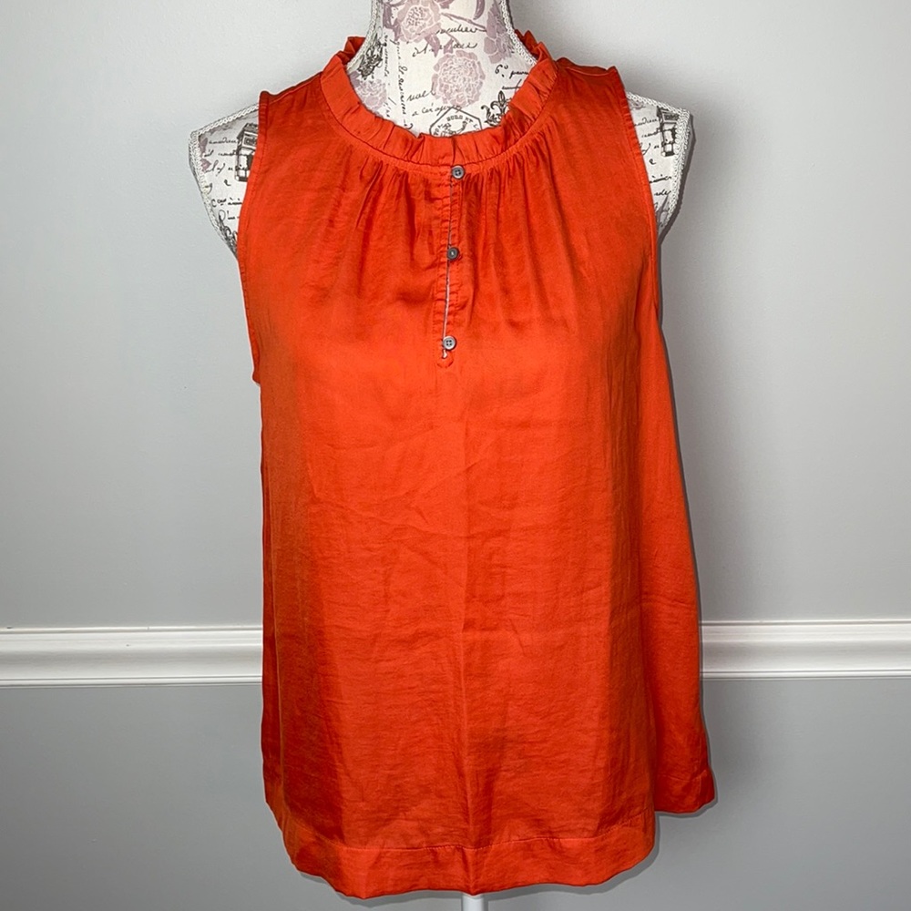 LOFT Orange Sleeveless M Blouse
